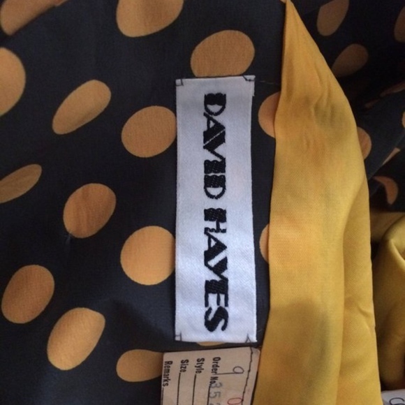DAVID HAYES 100% Silk 2-piece Polka Dot Skirt Suit - Picture 4 of 8